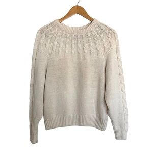 Vintage Cableknit H.J.II Cotton Ramie Crewneck Sweater